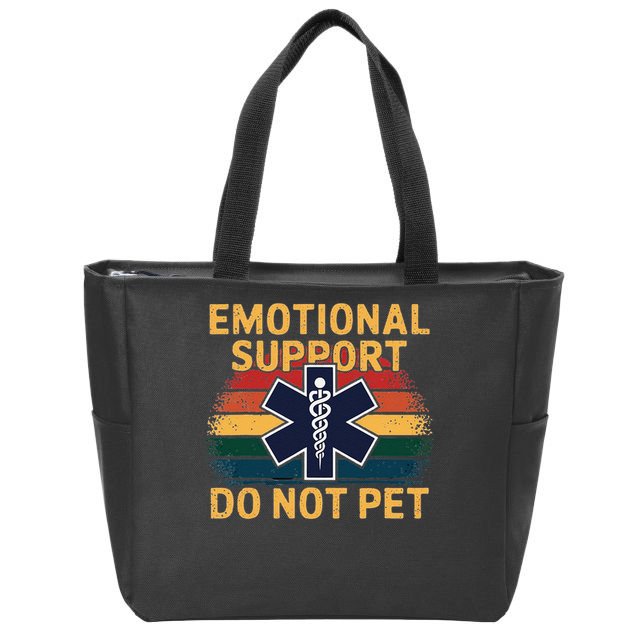 Emotional Support Husband Do Not Pet Zip Tote Bag