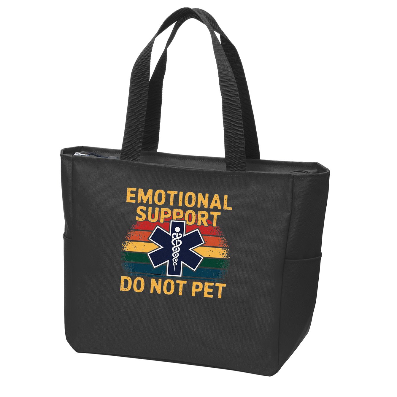 Emotional Support Husband Do Not Pet Zip Tote Bag