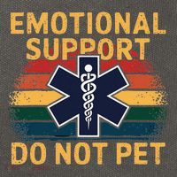 Emotional Support Husband Do Not Pet Cotton Canvas Backpack