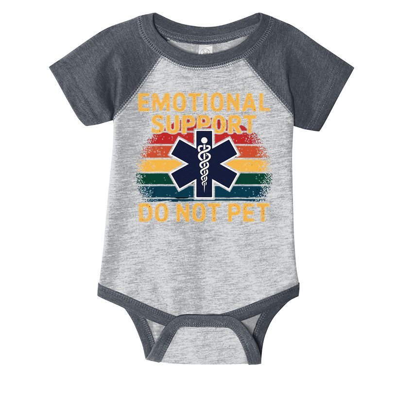 Emotional Support Husband Do Not Pet Infant Baby Jersey Bodysuit
