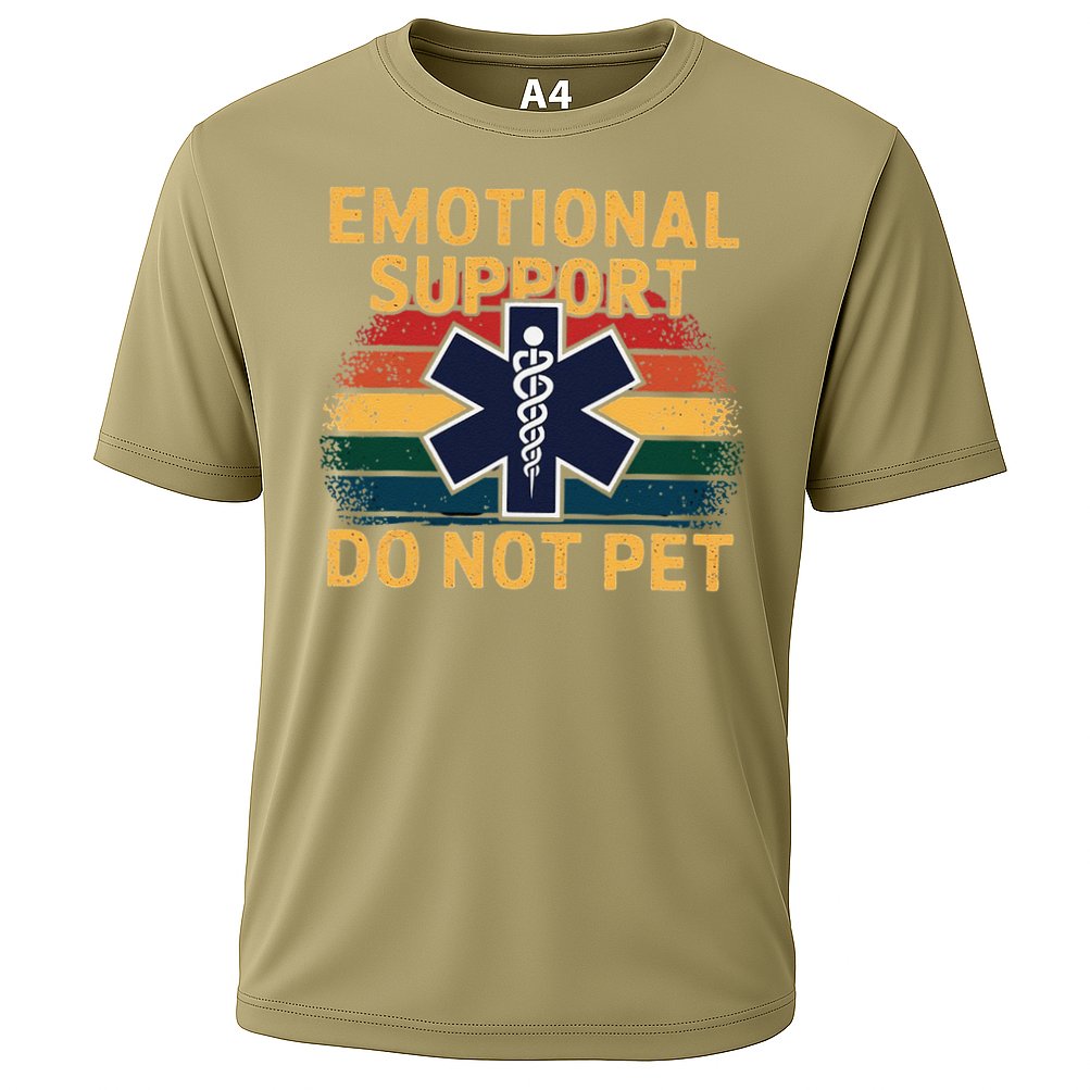 Emotional Support Husband Do Not Pet Cooling Performance Crew T-Shirt