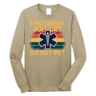 Emotional Support Husband Do Not Pet Long Sleeve Shirt