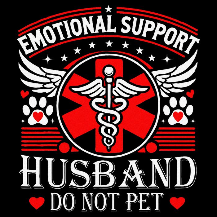 Emotional Support Husband Do Not Pet For Husband From Wife 7-Panel Snapback Hat