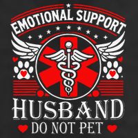 Emotional Support Husband Do Not Pet For Husband From Wife Microfiber Hand Towel