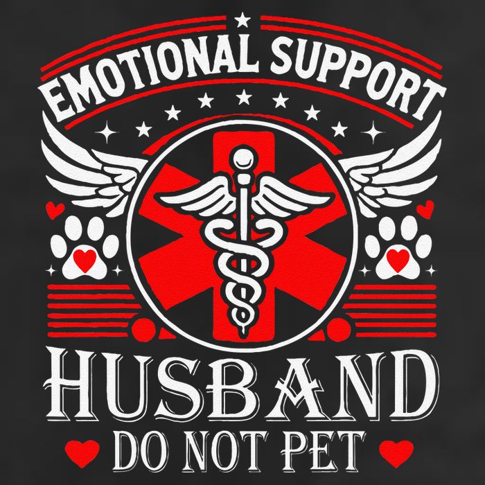 Emotional Support Husband Do Not Pet For Husband From Wife Microfiber Hand Towel