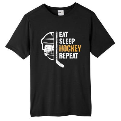 Eat Sleep Hockey Repeat Hockey Funny Ice Hockey Tall Fusion ChromaSoft Performance T-Shirt