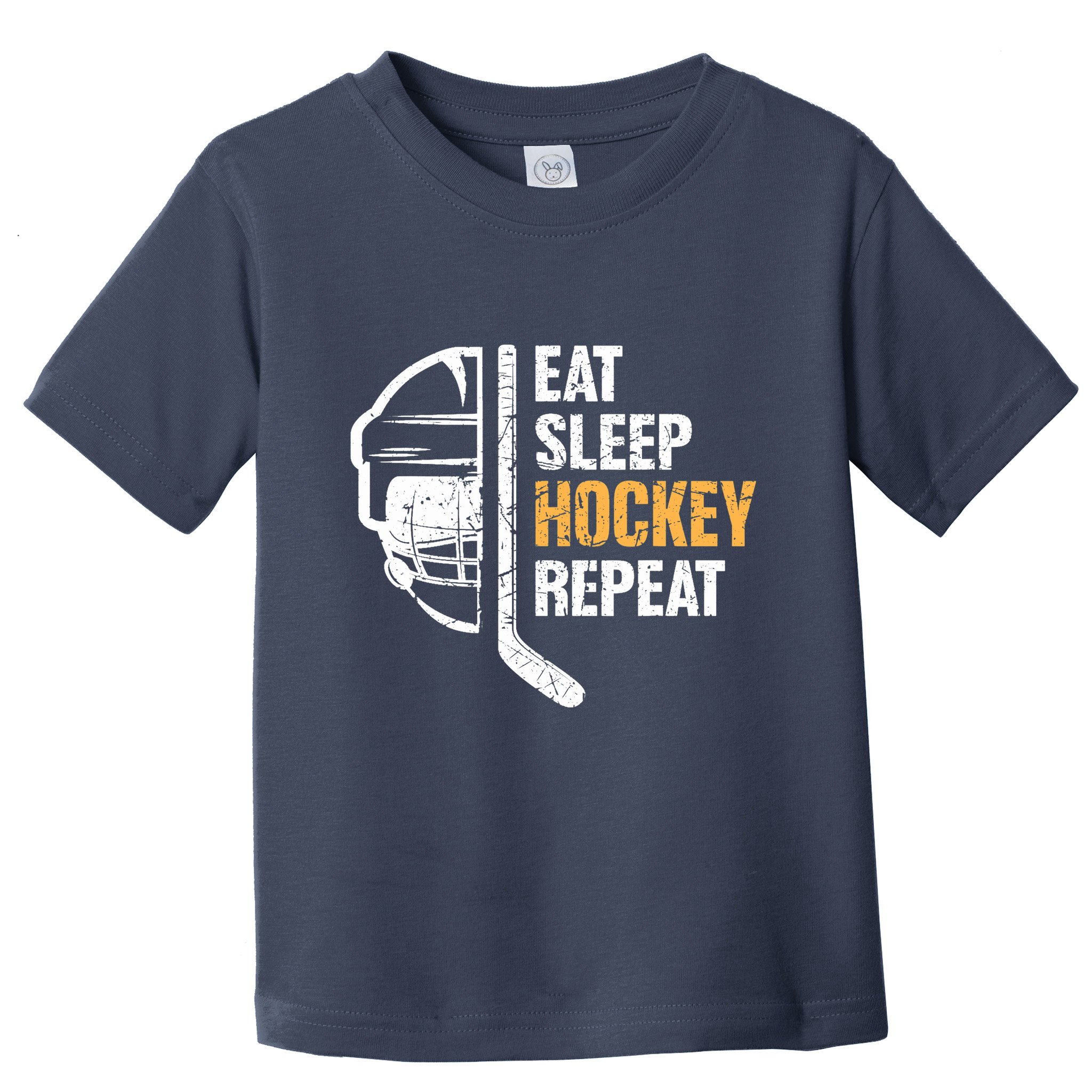 Eat Sleep Hockey Repeat Hockey Funny Ice Hockey Toddler T-Shirt