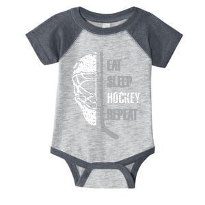 Eat Sleep Hockey Repeat Christmas For Teen Adult Hockey Infant Baby Jersey Bodysuit