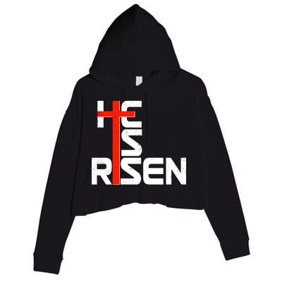 Easter Sunday He Is Risen Crop Fleece Hoodie