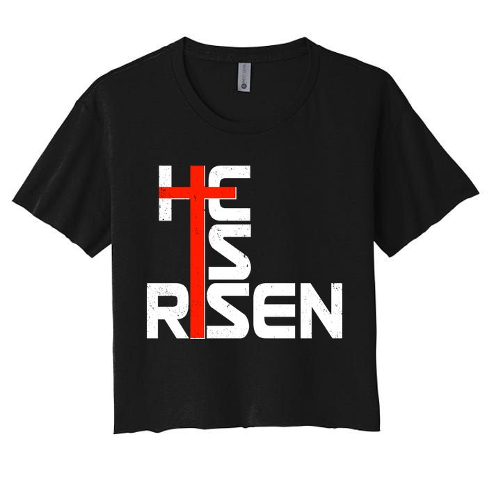 Easter Sunday He Is Risen Women's Crop Top Tee