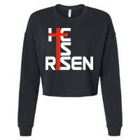 Easter Sunday He Is Risen Cropped Pullover Crew