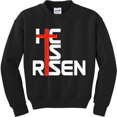 Easter Sunday He Is Risen Kids Sweatshirt