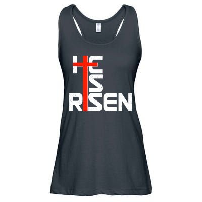 Easter Sunday He Is Risen Ladies Essential Flowy Tank