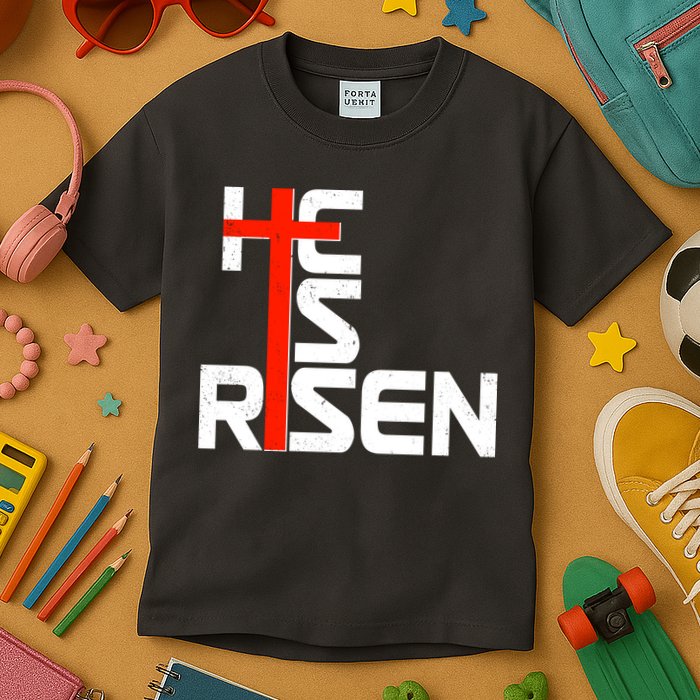 Easter Sunday He Is Risen Kids T-Shirt