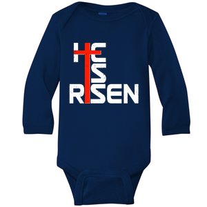 Easter Sunday He Is Risen Baby Long Sleeve Bodysuit