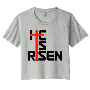 Easter Sunday He Is Risen Women's Crop Top Tee