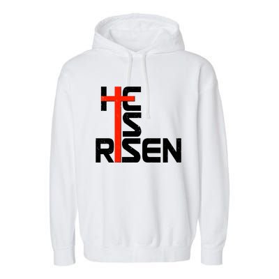 Easter Sunday He Is Risen Garment-Dyed Fleece Hoodie