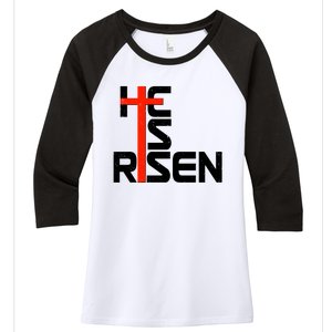 Easter Sunday He Is Risen Women's Tri-Blend 3/4-Sleeve Raglan Shirt