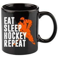 Eat Sleep Hockey Repeat 11oz C Handle Ceramic Mug