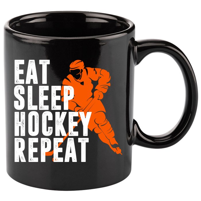Eat Sleep Hockey Repeat 11oz C Handle Ceramic Mug