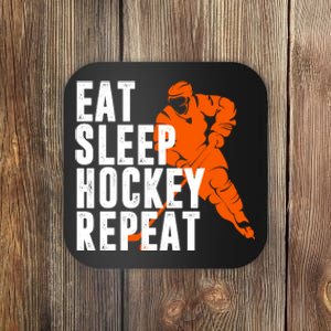 Eat Sleep Hockey Repeat Coaster