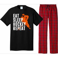 Eat Sleep Hockey Repeat Pajama Set