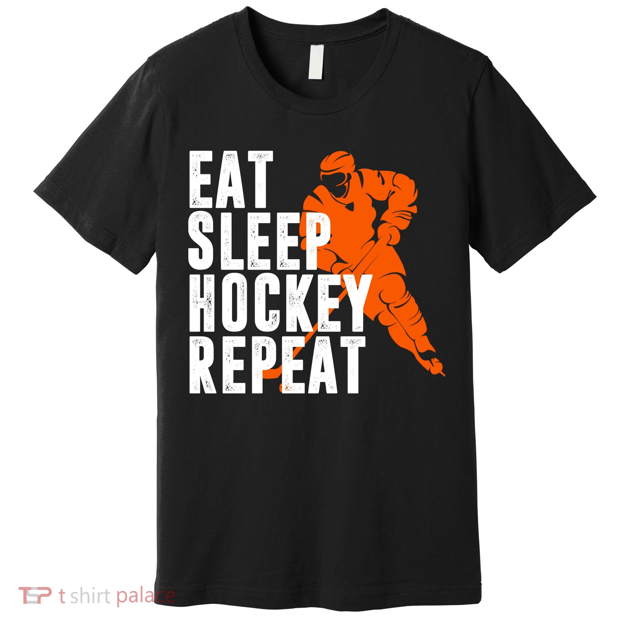 Eat Sleep Hockey Repeat Premium T-Shirt