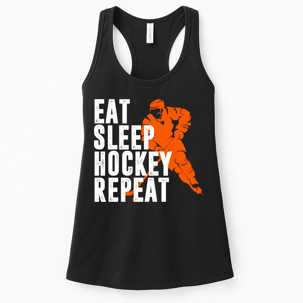 Eat Sleep Hockey Repeat Womens Tank Top