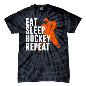 Eat Sleep Hockey Repeat Tie-Dye T-Shirt