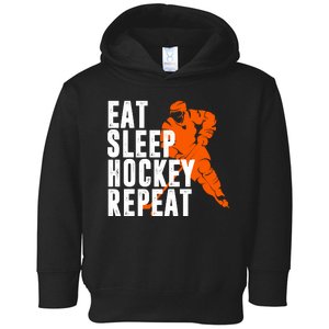 Eat Sleep Hockey Repeat Toddler Hoodie