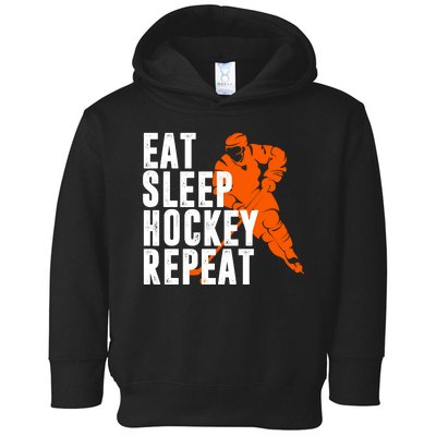 Eat Sleep Hockey Repeat Toddler Hoodie