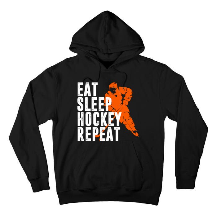 Eat Sleep Hockey Repeat Tall Hoodie