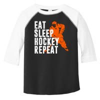 Eat Sleep Hockey Repeat Toddler Fine Jersey T-Shirt