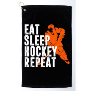 Eat Sleep Hockey Repeat Platinum Collection Golf Towel