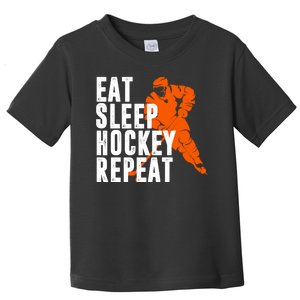 Eat Sleep Hockey Repeat Toddler T-Shirt