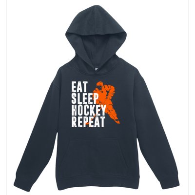 Eat Sleep Hockey Repeat Urban Pullover Hoodie