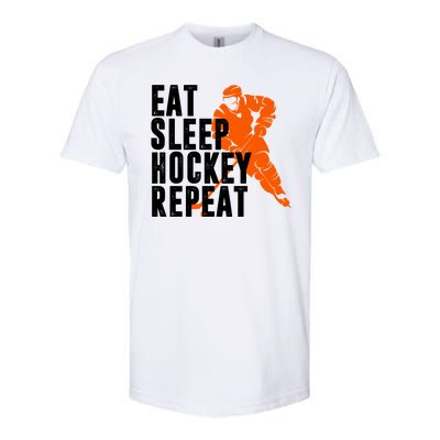 Eat Sleep Hockey Repeat Softstyle® CVC T-Shirt