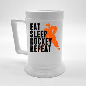 Eat Sleep Hockey Repeat Beer Stein