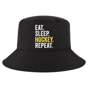 Eat Sleep Hockey Repeat Ice Hockey Fan Gift Cool Comfort Performance Bucket Hat