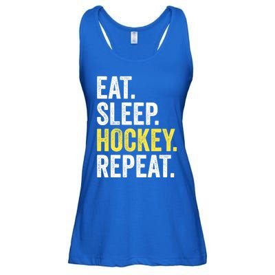 Eat Sleep Hockey Repeat Ice Hockey Fan Gift Ladies Essential Flowy Tank