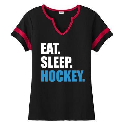 Eat Sleep Hockey Ladies Halftime Notch Neck Tee