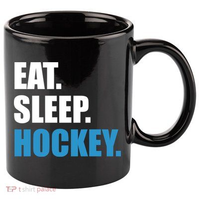 Eat Sleep Hockey 11oz C Handle Ceramic Mug