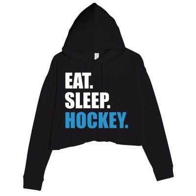 Eat Sleep Hockey Crop Fleece Hoodie