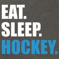 Eat Sleep Hockey Cotton Canvas Backpack