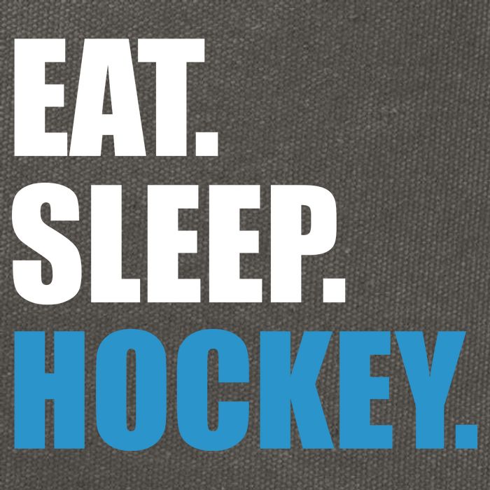 Eat Sleep Hockey Cotton Canvas Backpack