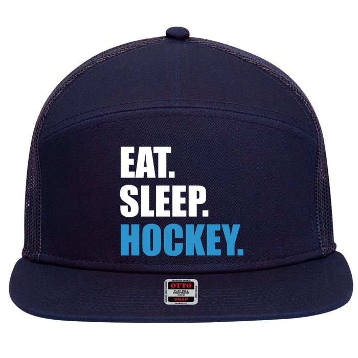 Eat Sleep Hockey 7 Panel Mesh Trucker Snapback Hat