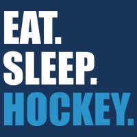 Eat Sleep Hockey 7 Panel Mesh Trucker Snapback Hat