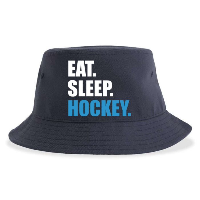 Eat Sleep Hockey Sustainable Bucket Hat