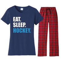 Eat Sleep Hockey Women's Flannel Pajama Set