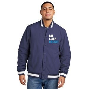 Eat Sleep Hockey Insulated Varsity Jacket